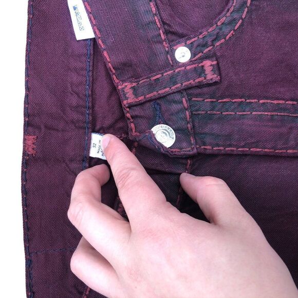 True Religion Jeans Size 32 STRAIGHT Red - Picture 15 of 16